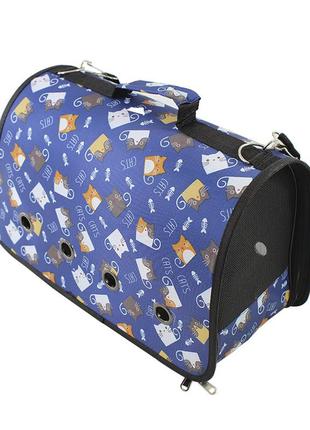 Сумка-переноска для котів і собак taotaopets 246610 l blue kats