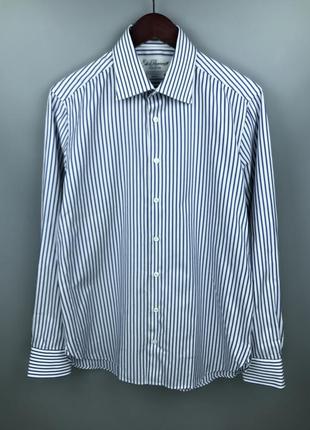 Ede &amp; ravenscroft mens royal oxford striped shirt мужская рубашка2 фото