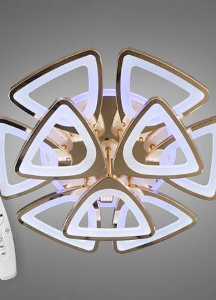 Люстра светодиодная 517 dlight 3color с пультом 140вт золото (01958)