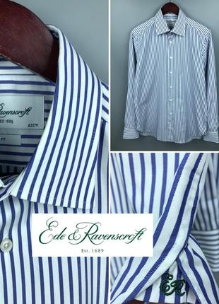 Ede &amp; ravenscroft mens royal oxford striped shirt мужская рубашка