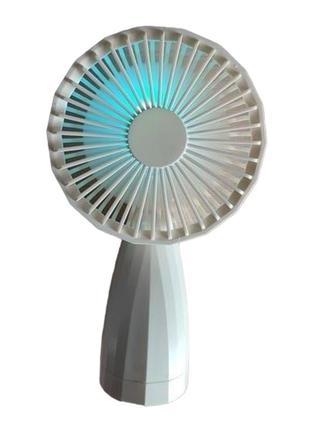 Настільний вентилятор портативний mini fan 6601 розкладний від usb білий