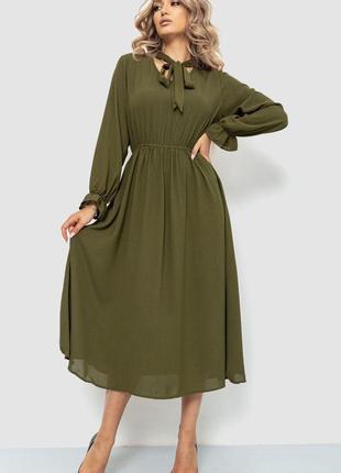 Ошатне плаття, колір хакі, 204r601