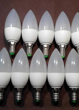 Світлодіодна led лампа свічка 3w. 220v. цоколь e-14