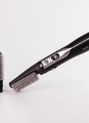 Фен стайлер для волос 2 в 1 керамический 1000 вт 2 скорости щетка фен sokany je-204 серебро vt_33