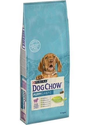 Сухий корм для цуценят великих порід dog chow puppy large breed з індичкою 14 кг