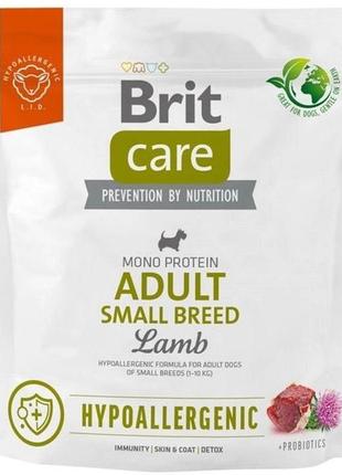 Корм для собак мелких пород brit care adult small breed lamb гипоаллергенный с ягненком 1 кг