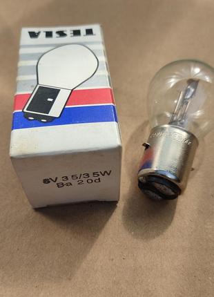 Лампочка фары ява tesla 6 вольт (35-35)