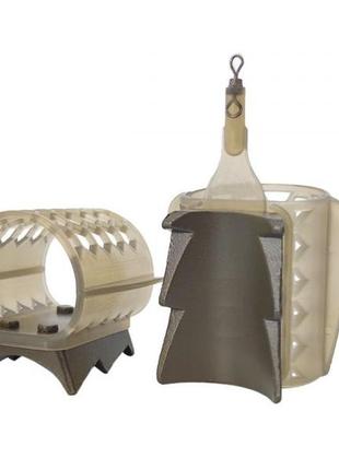 Кормушка фидерная с грунтозацепами профмонтаж feeder shot stream 70г