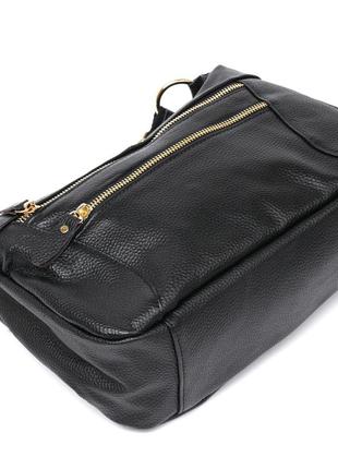 Кожаная женская сумка vintage 20686 черный3 фото