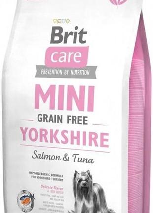 Сухой корм brit care gf mini yorkshire для йоркширских терьеров с лососем и тунцом 2 кг