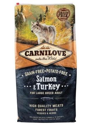 Сухой корм для собак carnilove adult large breed salmon and turkey 12 кг