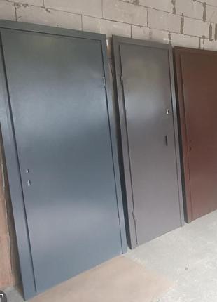 Двери стальные нестандартных размеров "однолистовая антрацит" 600*2000 мм/ железные двери металлические/ двери