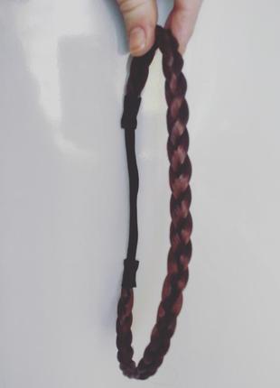 Повязка для волос ободок коричневый