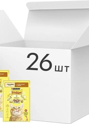 Вологий корм для кішок purina friskies шматочки в підливі з індичкою 26х85 гр