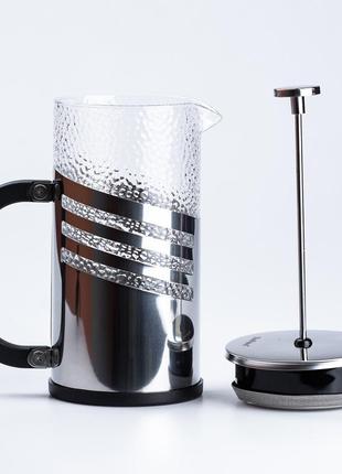 Заварник для чая и кофе стеклянный френч-пресс 1 литр2 фото