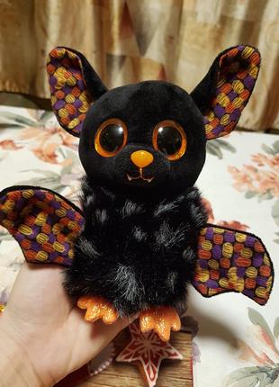 Ty beanie boos глазастик летучая мышь пушистая, смешная 15 см