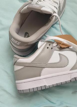 Nike sb dunk low •grey white•3 фото