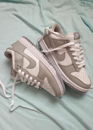 Nike sb dunk low •grey white•2 фото