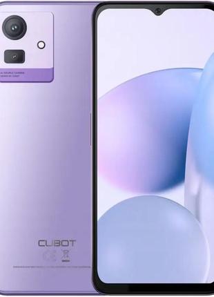 Смартфон cubot note 50 8/256gb purpule nfc, 50+2/8мп, 2 sim, 6.56" ips, tiger t606, 5200 мач