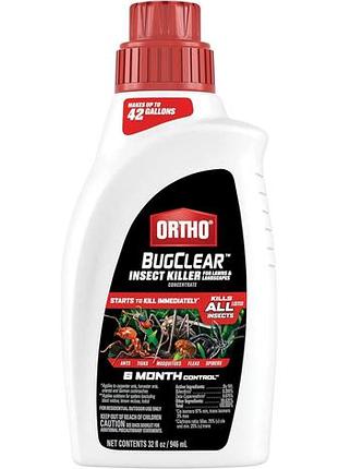 Защита дома и сада от всех насекомых. клещей, блох, муравьев, пауков и т.д ortho bugclear концентрат