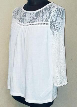 Шикарная блуза с кружевом, women by gemo, р. s, наш 42-46