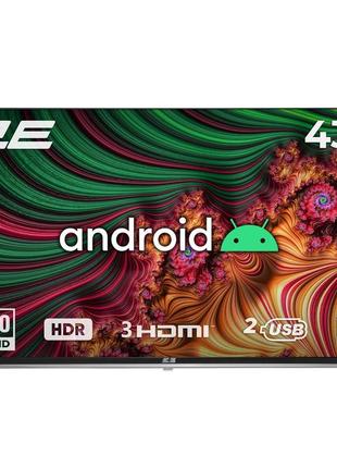 Смарт телевизор 2e-43a07k  oc android 11 диагональ 43" дюйма led fhd 60hz