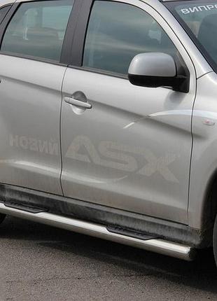Бічні труби bb002 (2 шт., нерж.) для mitsubishi asx 2010-2023 рр