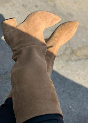 Натуральные высокие сапоги ручной работы