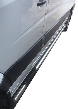 Боковые трубы (2 шт, нерж) d70, короткая база для volkswagen crafter 2006-2017 гг