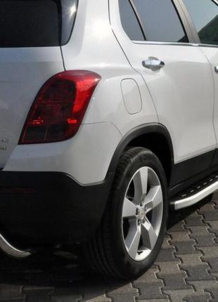 Боковые пороги fullmond (2 шт., алюминий) для chevrolet trax 2012-2024 гг
