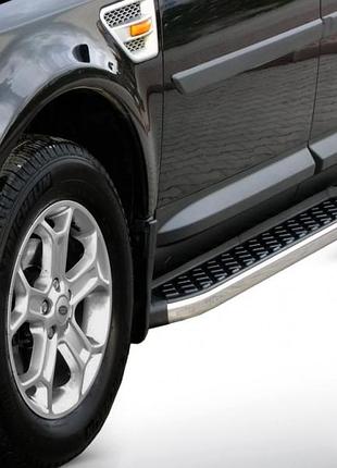 Боковые пороги blackline (2 шт, алюминий) для range rover sport 2014-2024 гг