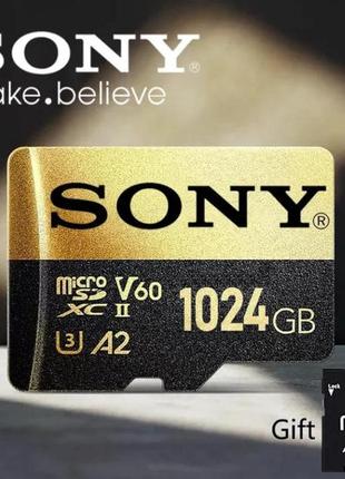 Картка пам'яті sony- golden microsd 1024 gb class 10 hi speed