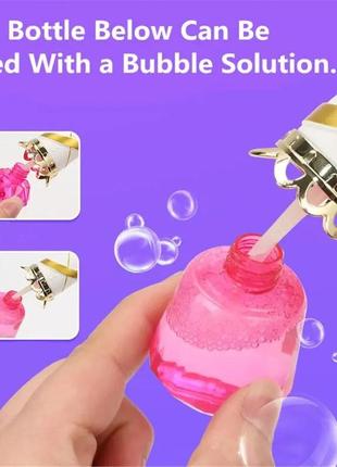 Детская волшебная палочка с мыльными пузырями, мелодия, подсветка, генератор мыльных пузырей, мыльные пузыри4 фото