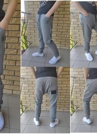 Спортивные штаны утепленные унисекс трикотажные на флисе incognito,турция со 110-4