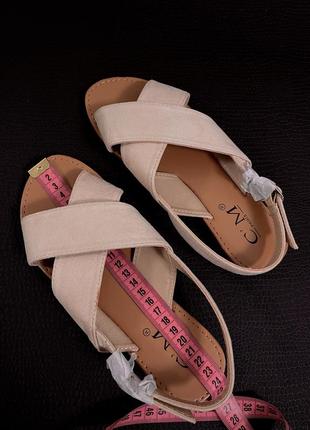 Нові сандалі жіночі, 37 розмір, штучна замша8 фото