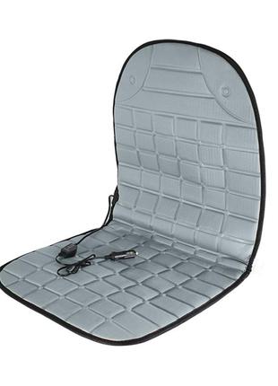 Накидка на сиденье aikesi 01 gray с подогревом от прикуривателя 12 в