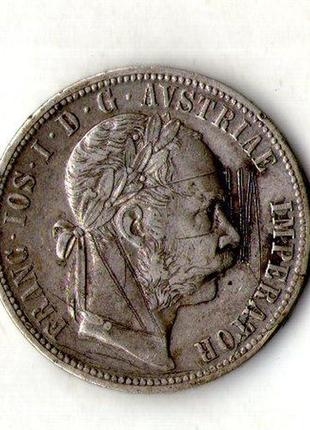 Австрія - австрия 1 флорин, 1872-1892 серебро 0.900, 12.34g, ø 29.24mm  №1516