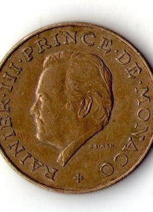 Монако 10 франков 1982 год принц ренье iii №11111 фото