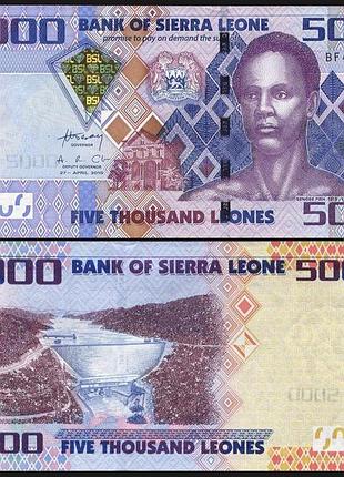 С'єерра-леоні 5000 леон 2010г. unc no545
