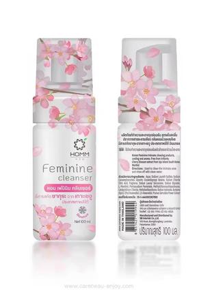 Пенка для интимной гигиены homm feminine cleanser sakura, 100 мл1 фото