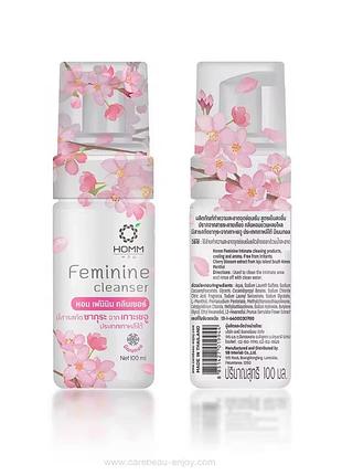 Пенка для интимной гигиены homm feminine cleanser sakura, 100 мл