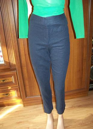 Штани темно сині трикотаж з вовною м'які осінні soon 12 розмір
