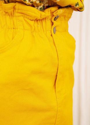 Джинсовая мини-юбка, темно-желтого цвета, 164r20235 фото