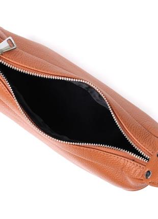 Женская сумка полукруглого формата с одной ручкой из натуральной кожи vintage 22413 коричневая4 фото