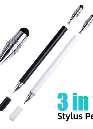 Универсальный емкостный стилус - ручка 3 в 1 touch pen для телефона планшета сенсорного экрана