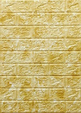 Декоративная 3d панель самоклейка под кирпич для интерьера бежевый мрамор легкий монтаж безопасный матер ku-22