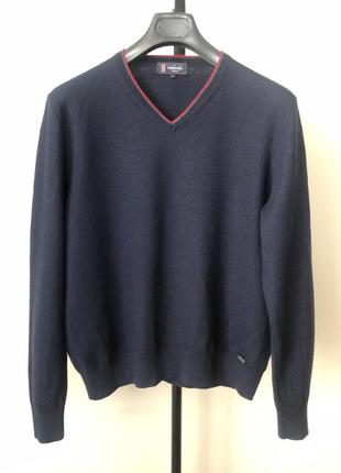 Porches 48-50 шерсть синій светр, джемпер з мисом1 фото