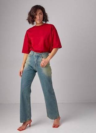 Женские джинсы с эффектом two-tone4 фото
