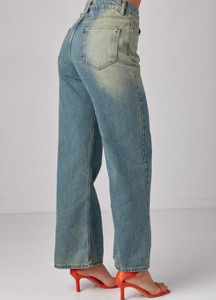Женские джинсы с эффектом two-tone2 фото