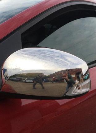 Накладки на зеркала (2 шт, нерж.) omsaline - итальянская нержавейка для renault megane iii 2009-2016 гг